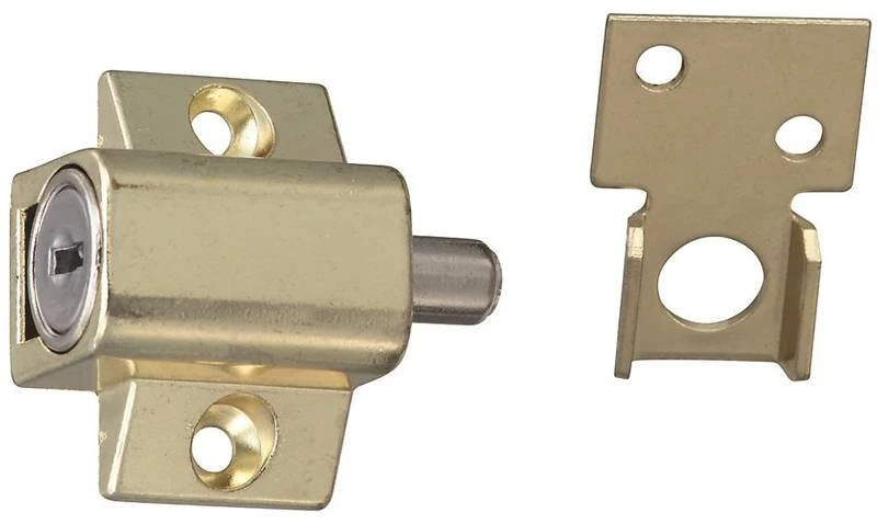 610500 Keyed Alike Window Sash Lock Guard In Bright Brass Finish