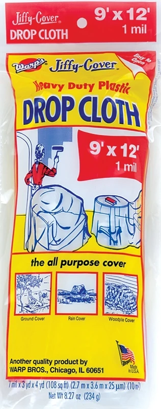 Heavy-duty Plastic Drop Cloth 1 Mil 9' X 12' - Model Jcs-912
