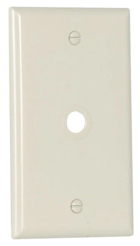 2128la Light Almond 1-gang Telephone & Coax Wall Plate, Thermoset