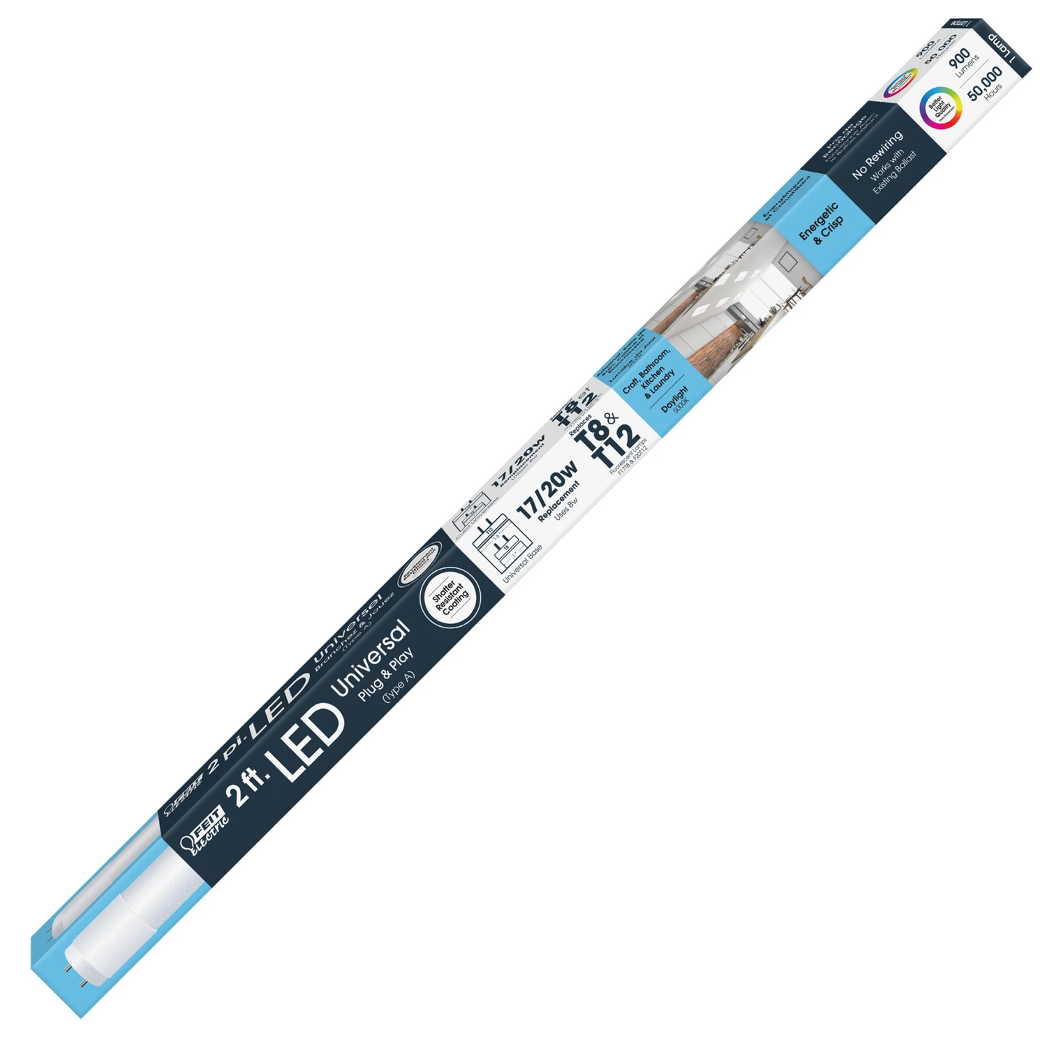 FEIT Electric Plug and Play 10 watts LED Bulb 750 lumens Daylight Linear 60 Watt Equivalence