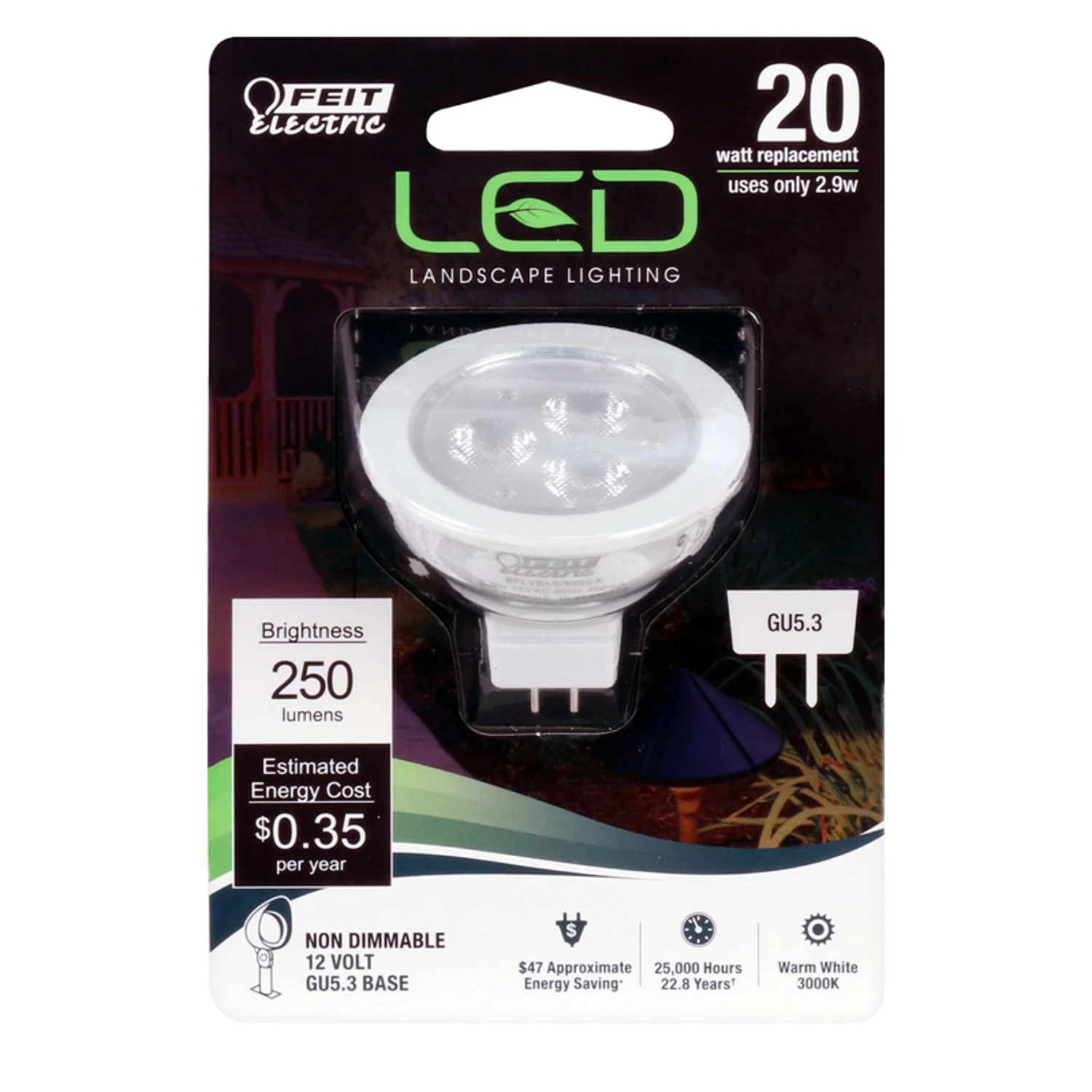 Mr16 Gu5.3 Led Bulb Warm White 20w Equivalent 250 Lumens 1 Pk