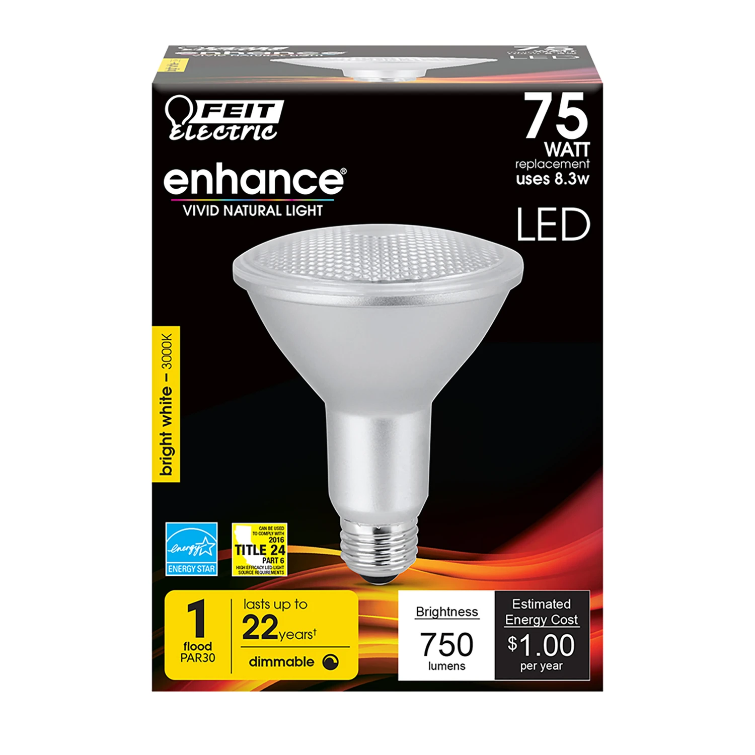 75-Watt Equivalent PAR30L Dimmable CEC Title 24 Compliant LED ENERGY STAR 90+ CRI Light Bulb, Bright White