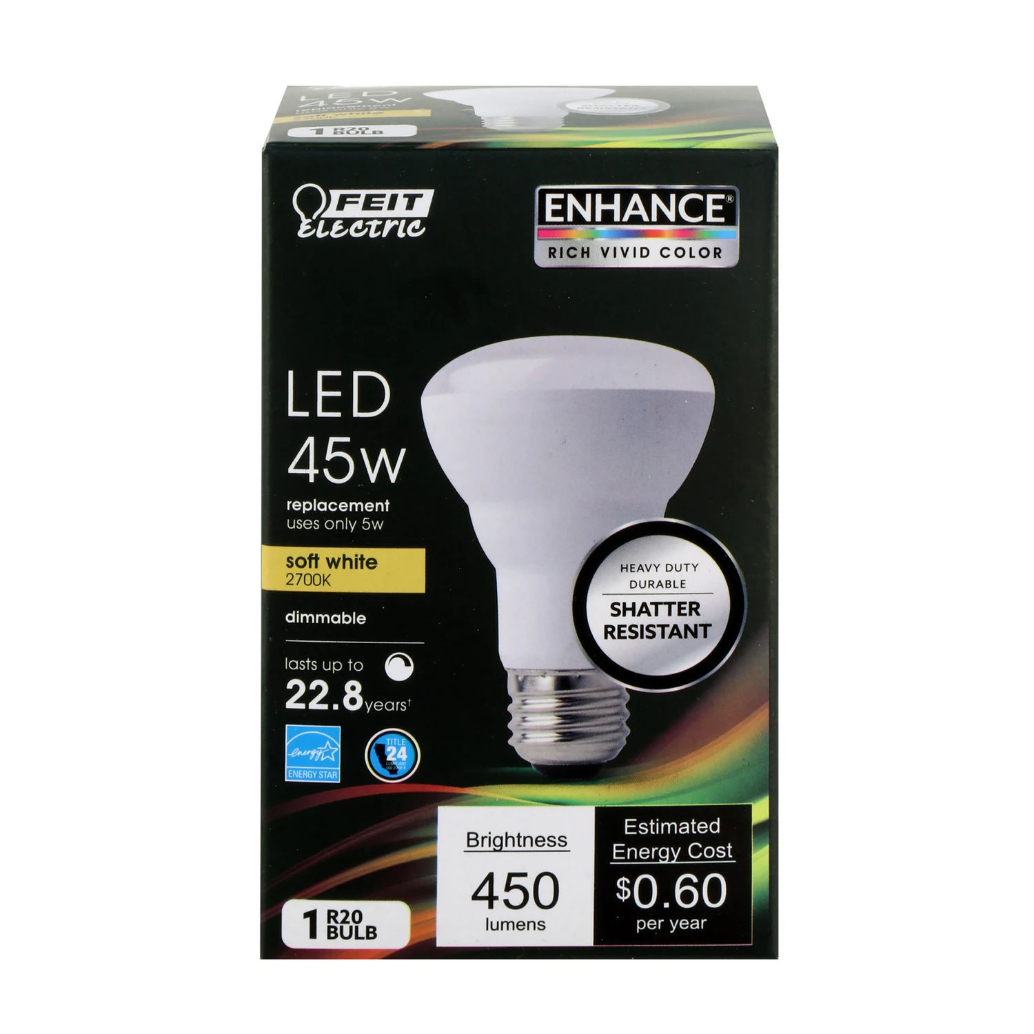 45-Watt Equivalent R20 Dimmable CEC Title 24 Compliant LED ENERGY STAR 90+ CRI Flood Light Bulb, Soft White