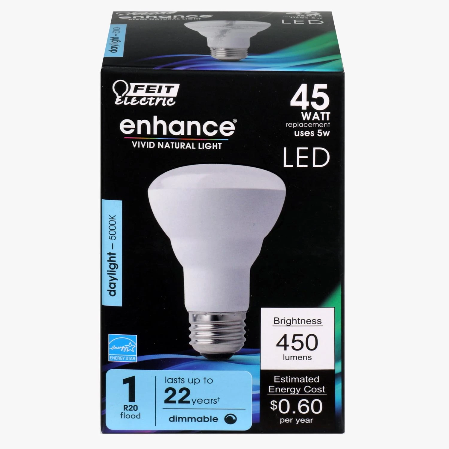 R20 E26 Led Bulb Daylight 45w Equivalent 450 Lumens Dimmable 1 Pk