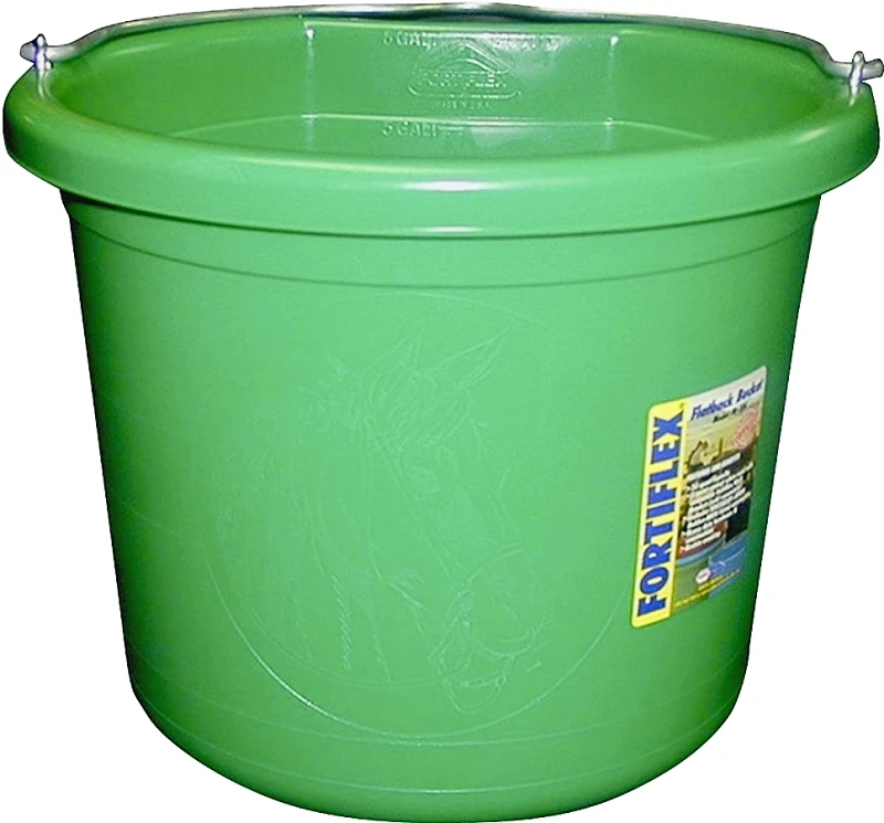Fortiflex Fb-124 Series 24 Quart Flat Back Bucket, Green