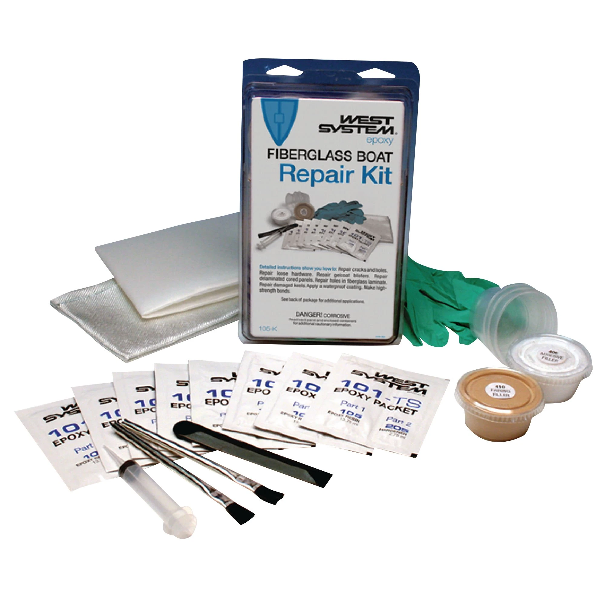 ® 105-k Fiberglass Boat Repair Kit For Marine And Laminate Repairs