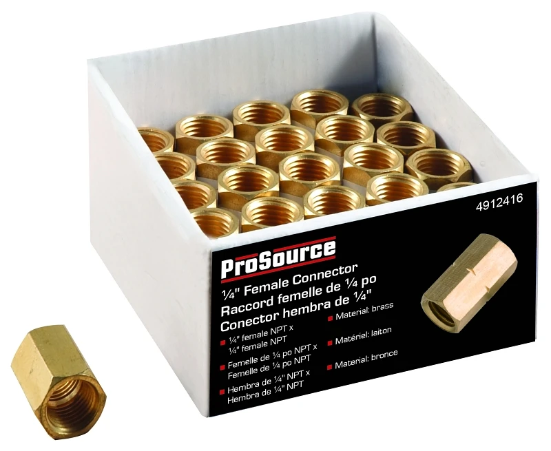 Mintcraft Ata-0561 1/4" Npt Female Brass Connector, Pack Of 25