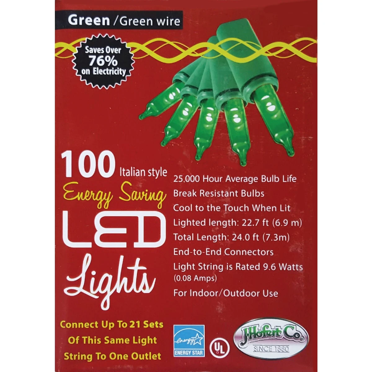 Home Impressions Green 100-Bulb Italian Style LED Light Set
