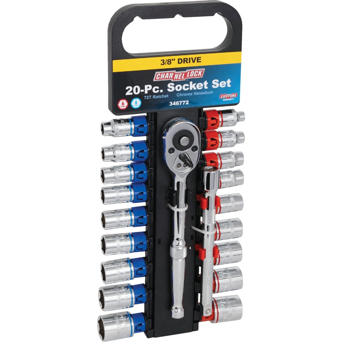 20-piece Standard And Metric 3/8 In. Drive 6-point Socket Set