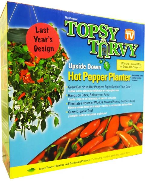 Topsy Turvy Tt051112 10 In. Hot Pepper Planter - Upside Down Gardening Solution