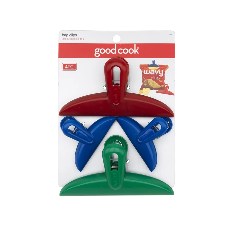 Good Cook 6.5 in. W x 8.8 in. L Assorted Plastic Bag Clips 4 pc.