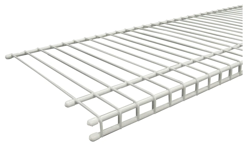 Superslide 8 Ft. W X 12 In. D Ventilated Wire Closet Shelf, White