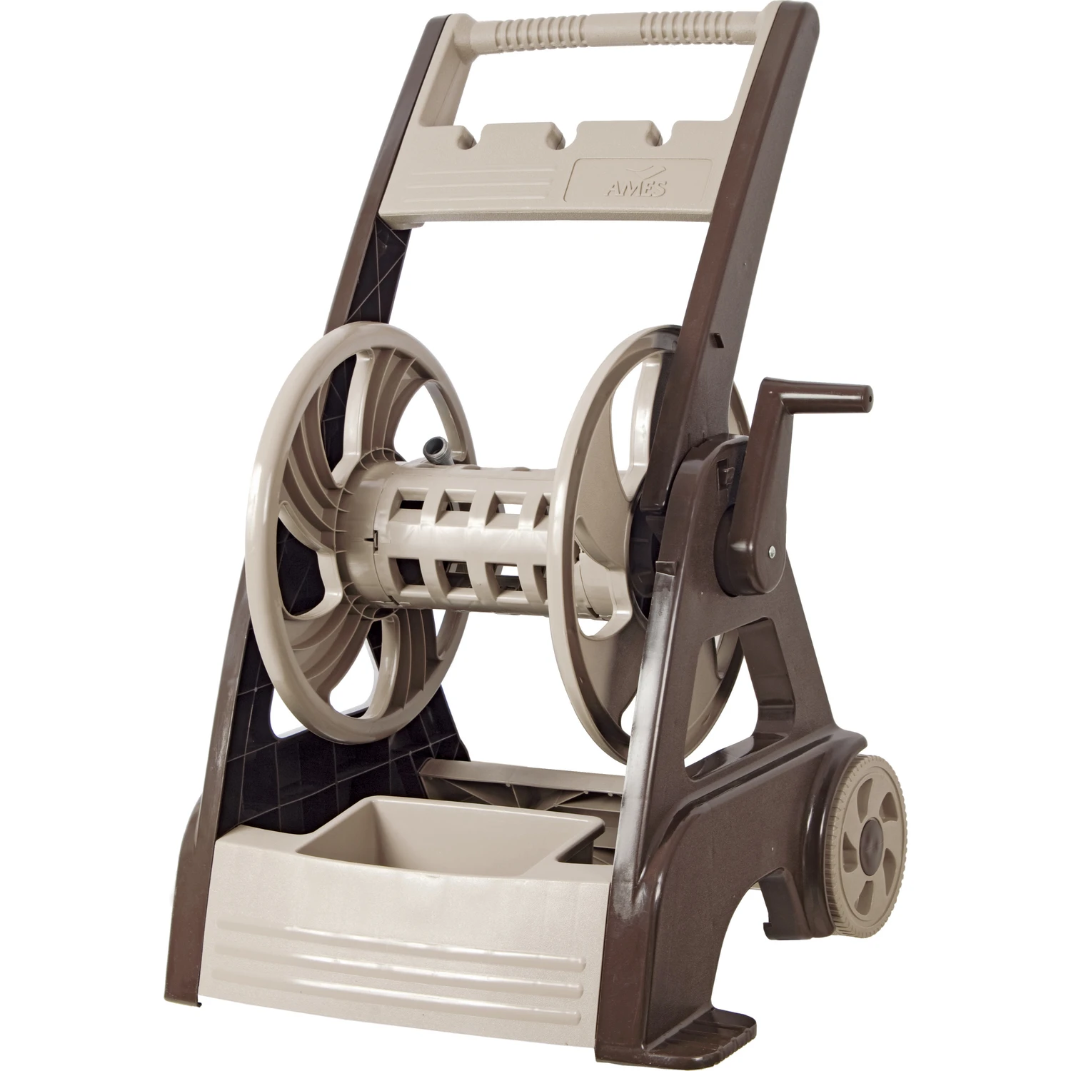 Neverleak 250 Ft. Brown Wheeled Hose Reel Cart Model 2386275