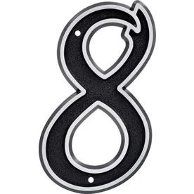 Sign Center 6-inch Reflective Black House Number 8 - Model 845900