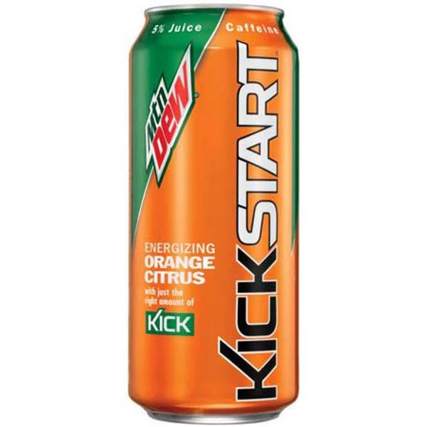 Mountain Dew Kickstart Sparkling Juice Beverage Orange Citrus - 16 oz.