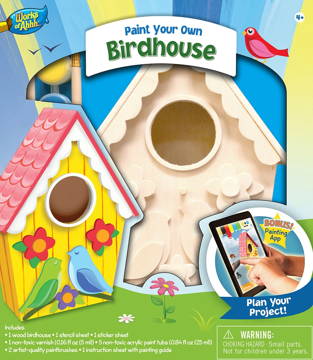 Paint Your Own Lovebirds Birdhouse Craft And Paint Kit