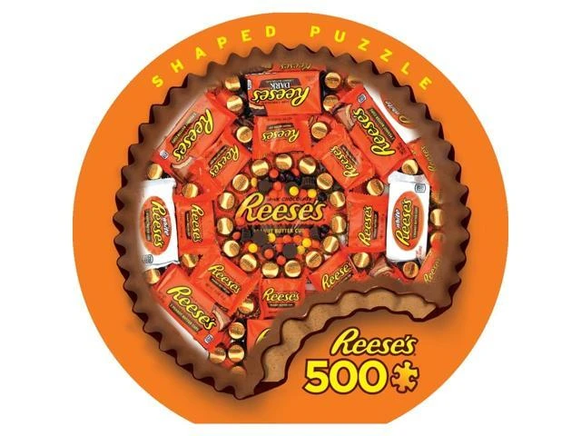 Masterpieces 31721 Shaped Reeses Round Hersheys Shaped Puzzle 500 Pieces