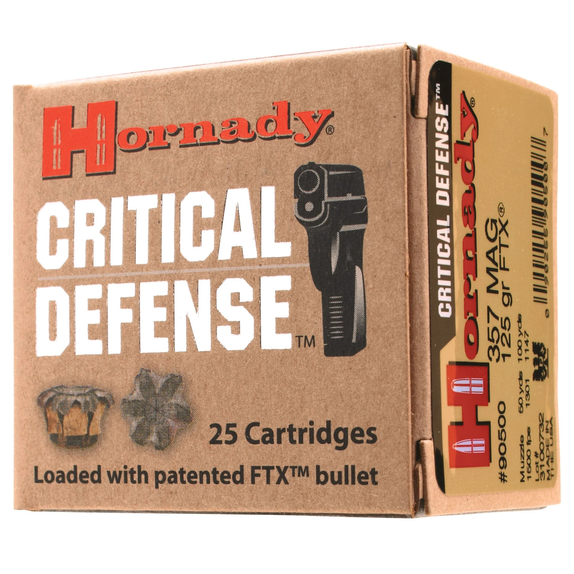 Critical Defense Handgun Ammo, .45 Acp, 185 Grain, 20 Rounds