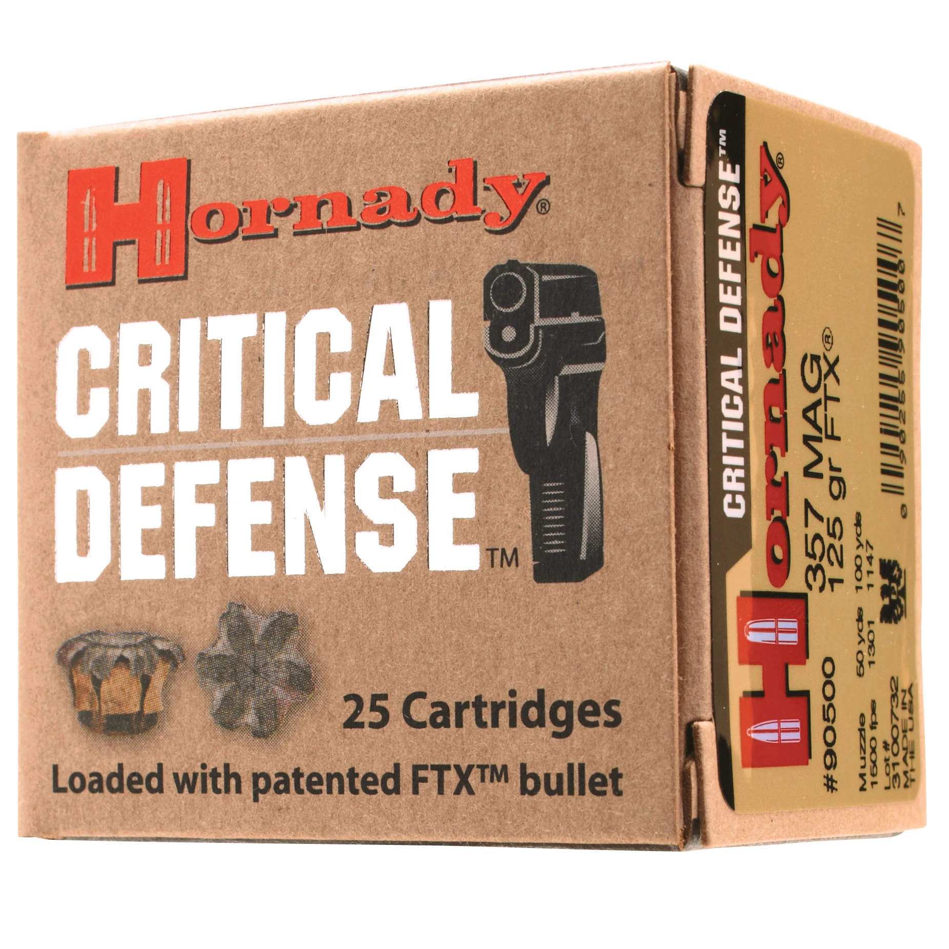 Critical Defense Handgun Ammo - .380 Acp - 90 Grain - 25 Rounds