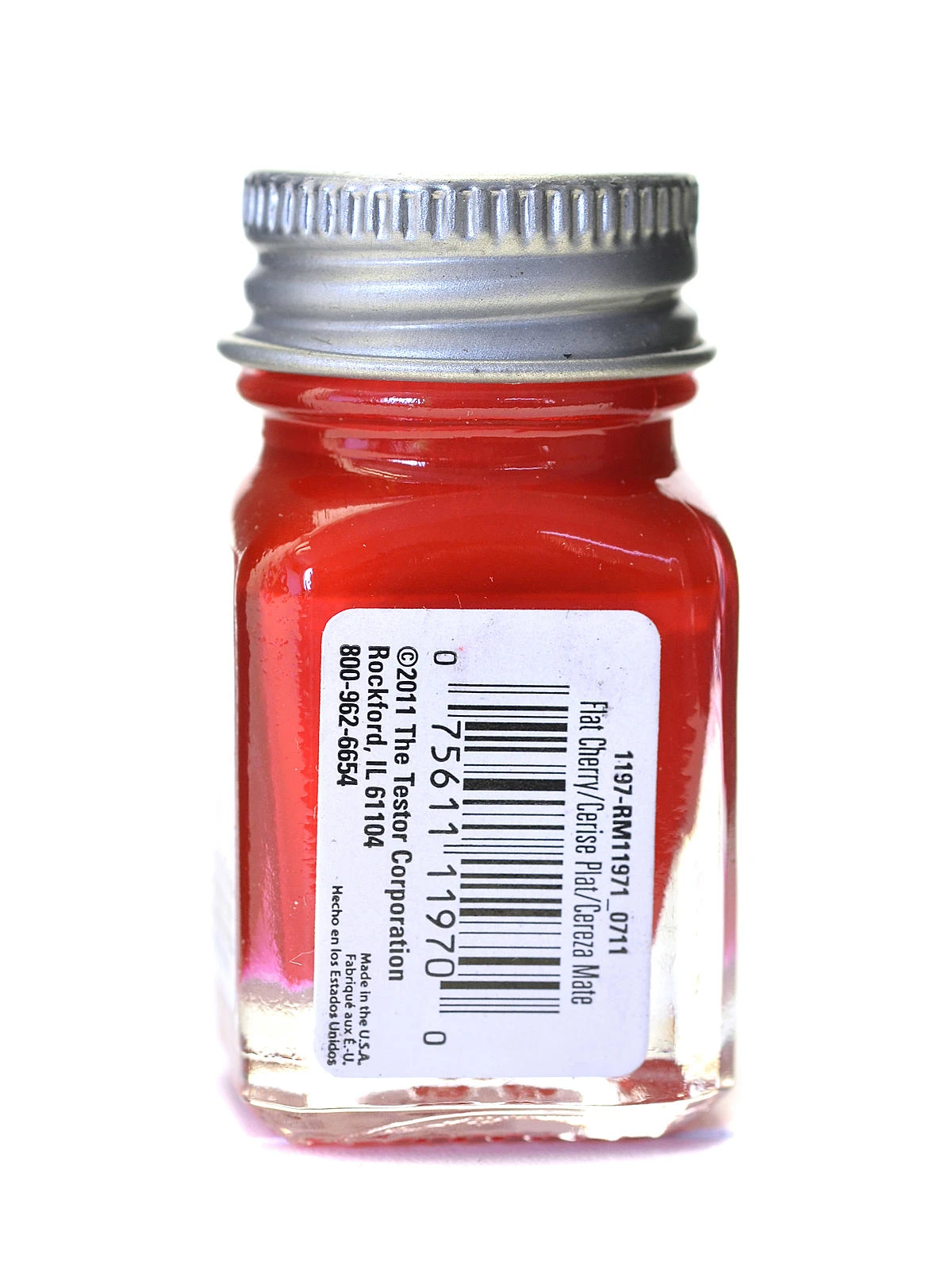 11tt-1197 0.25 Oz Cherry Flat Enamel Paint For Arts And Crafts