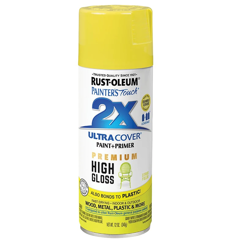 Rust-Oleum Painter's Touch High-Gloss Citrus Fields Paint+Primer Spray Paint 12 oz
