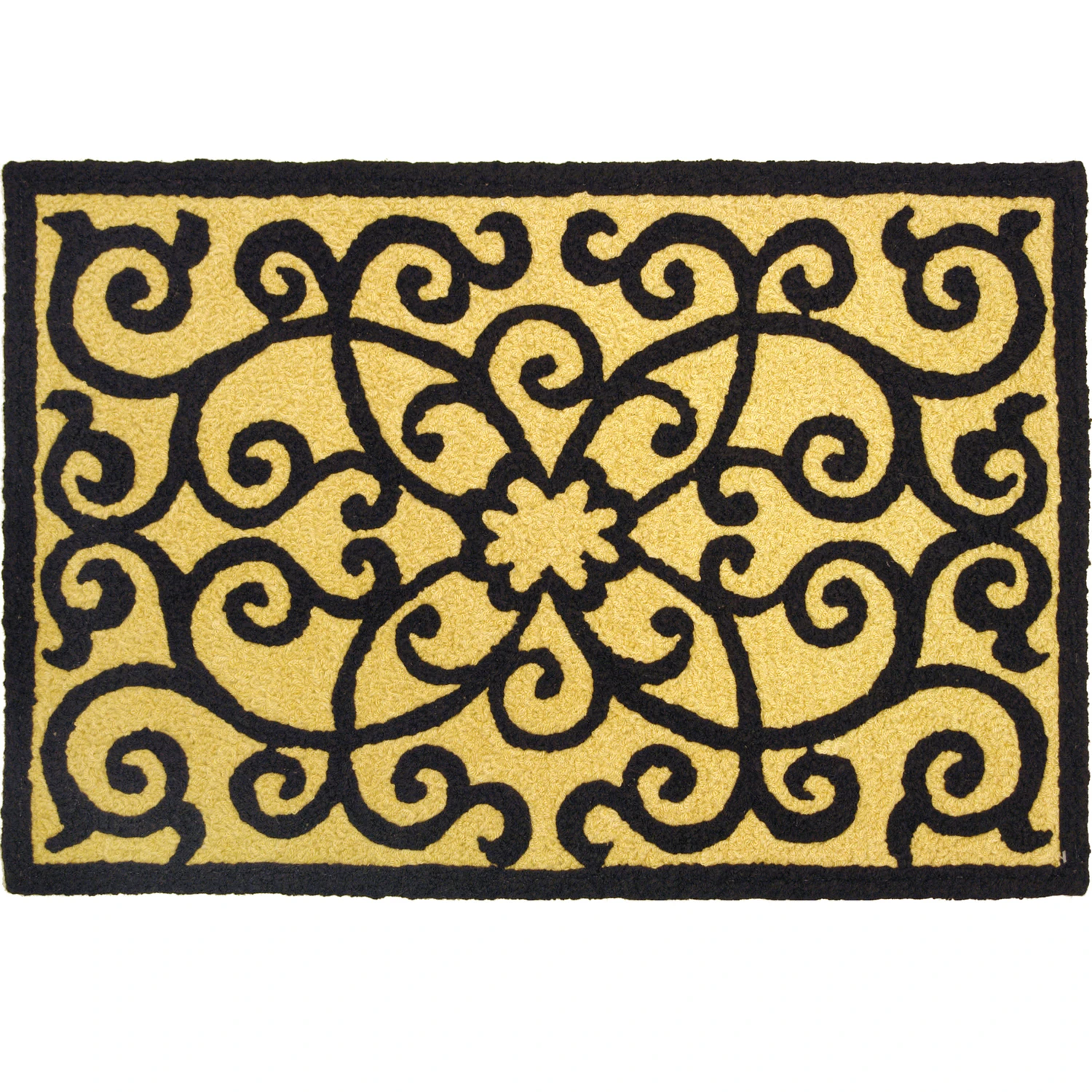 30 In. L X 20 In. W Black/tan Frontgate Accent Rug - Stylish & Durable