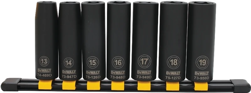 7-piece Metric Deep Impact Socket Set - Dwmt74449osp