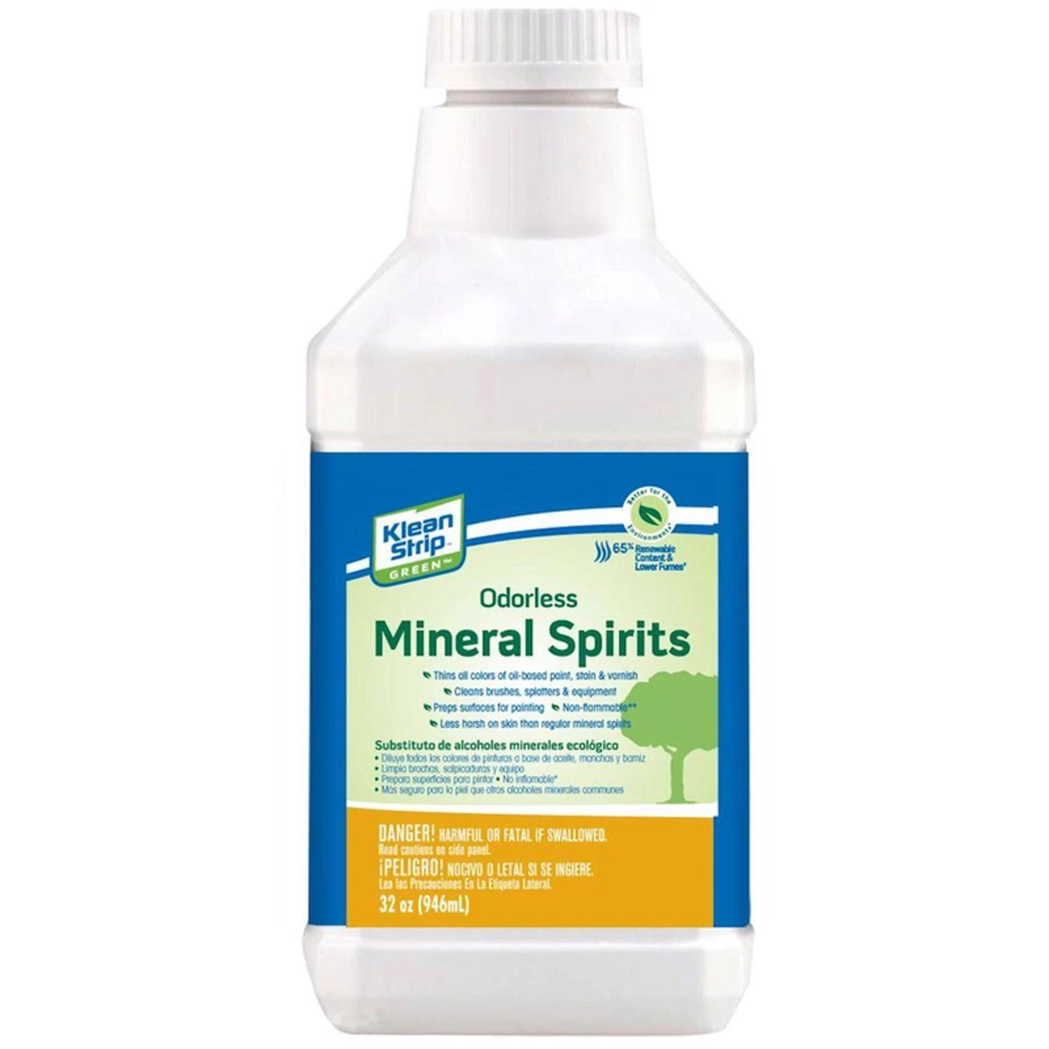 Green Odorless Mineral Spirits Oil-based Thinner 32 Oz - Low Voc