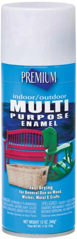 Multi-purpose Gloss White Spray Paint, 12 Ounce Can, Model Mp1002