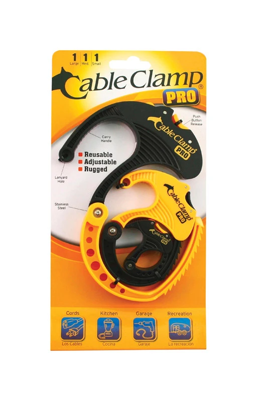 Pro Ccp0197 Black/yellow Plastic Cable Organizer, 3 Pack With Small, Medium, Large