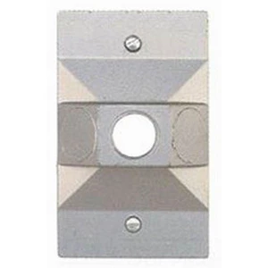 Weatherproof Rectangular Lampholder Cover, Gray