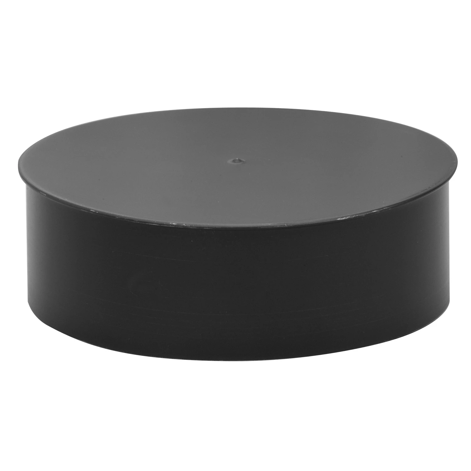 6 In. 24 Gauge Black Single Wall Stove Pipe Tee Cap