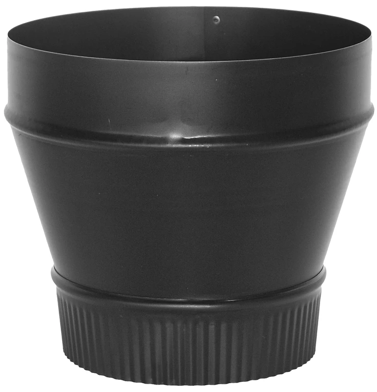 7 In. X 6 In. 24 Gauge Black Stove Pipe Reducer