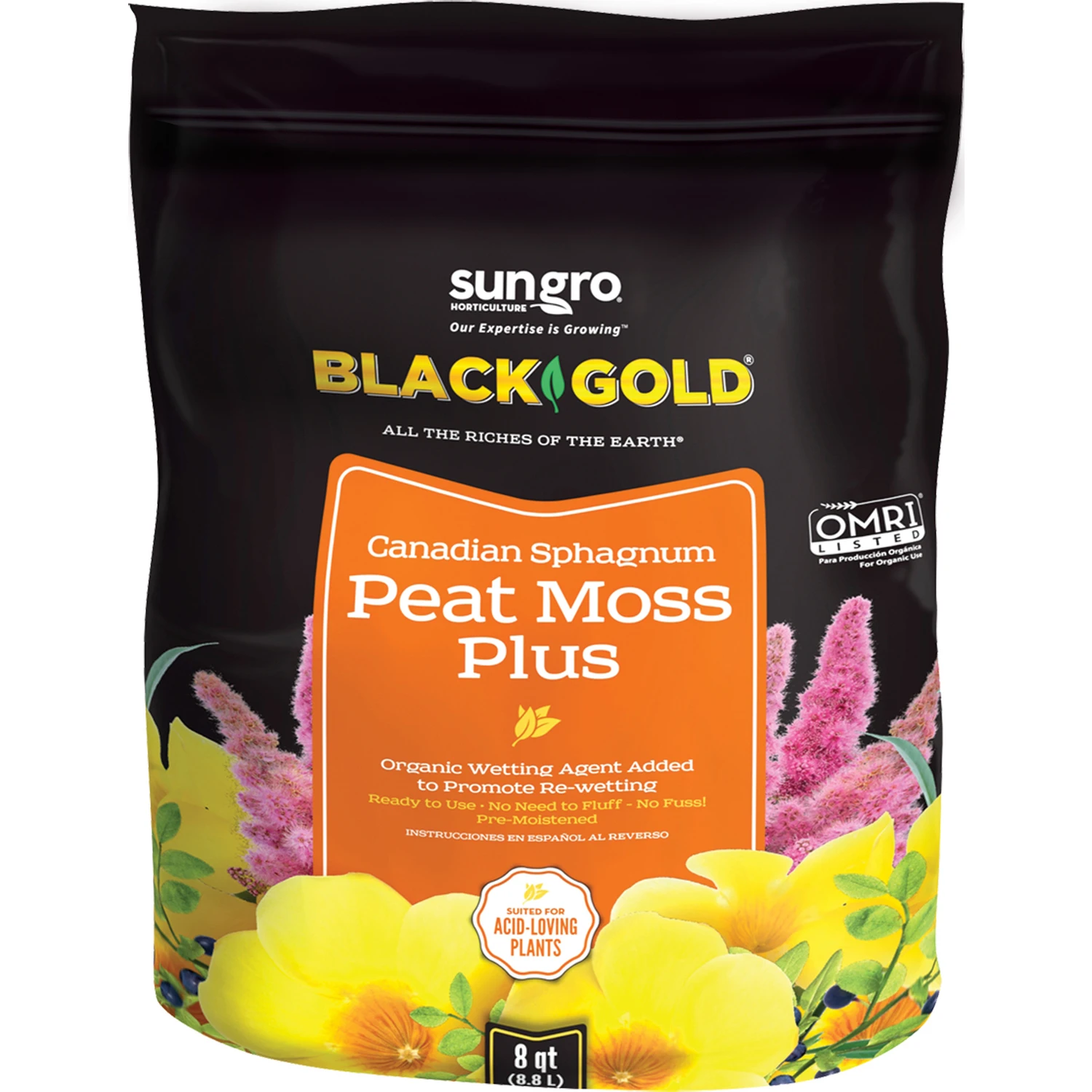 Organic Canadian Sphagnum Peat Moss Plus 8 Quart Soil Conditioner
