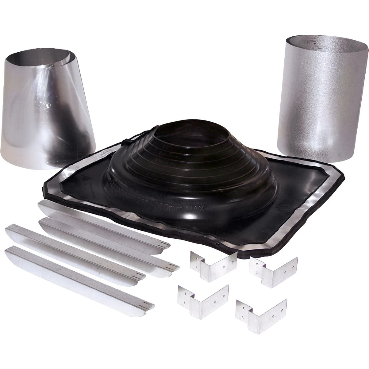 5 To 8 In. Galvanized Edpm Roof Pipe Flashing Boot Kit With Storm Collar