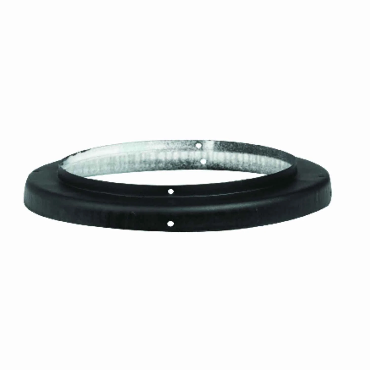6 Inch Finishing Collar, Matte Black, Galvanized Steel