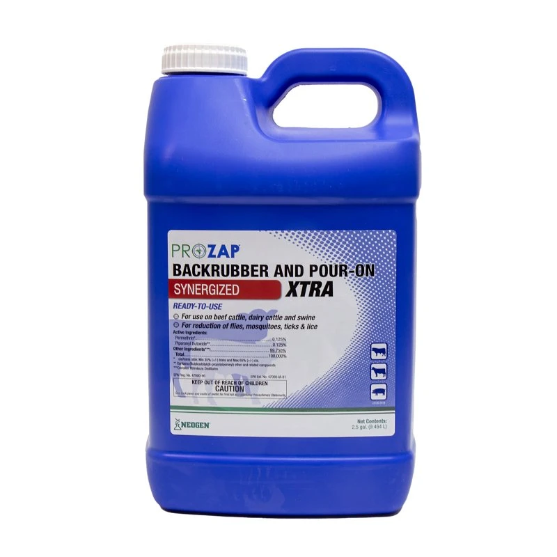 Prozap Backrubber & Pour-on Extra Livestock Insecticide, Ready-to-use 2.5 Gallons