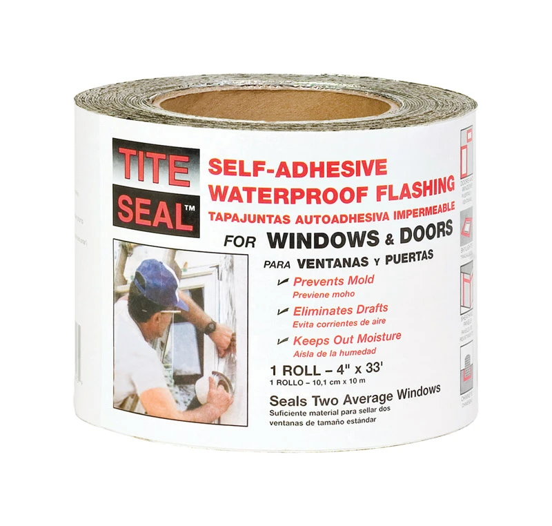 4 In. W X 33 Ft. L Rubber Self-adhesive Waterproof Flashing - Silver
