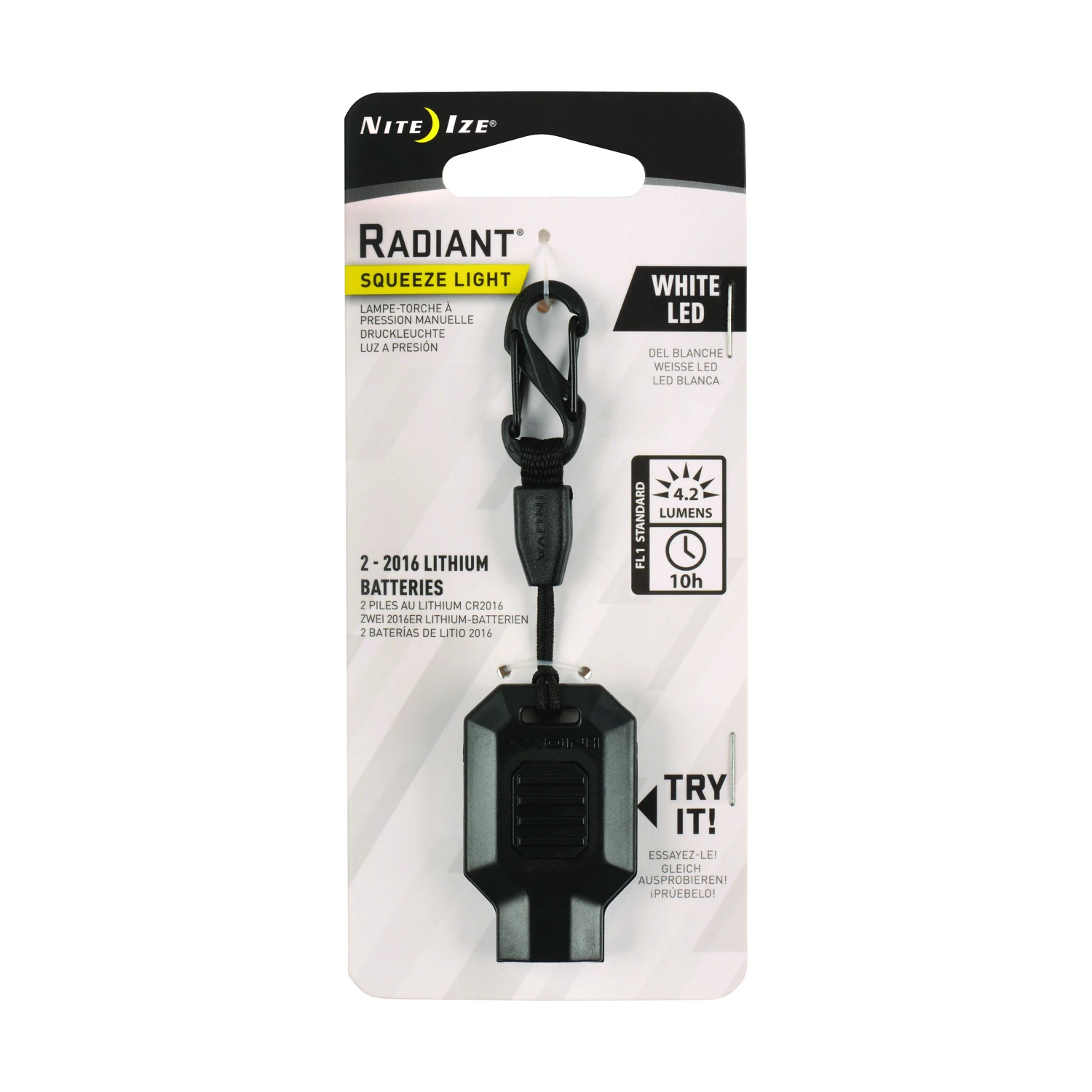 Inova 4.2 Lumens Black Led Squeeze Light With Cr2016 Battery