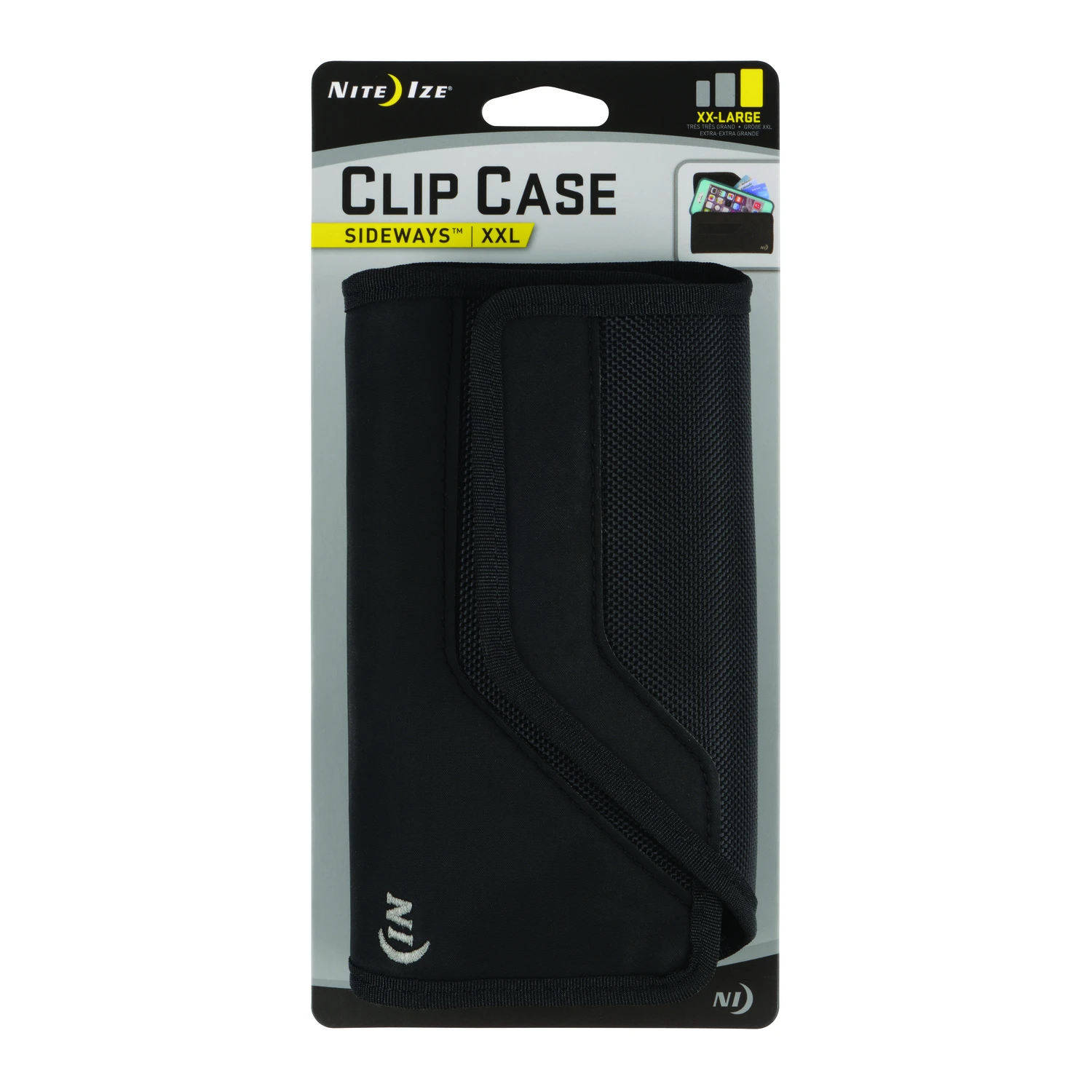Clip Case Sideways Black 2xl Universal Cell Phone Holster