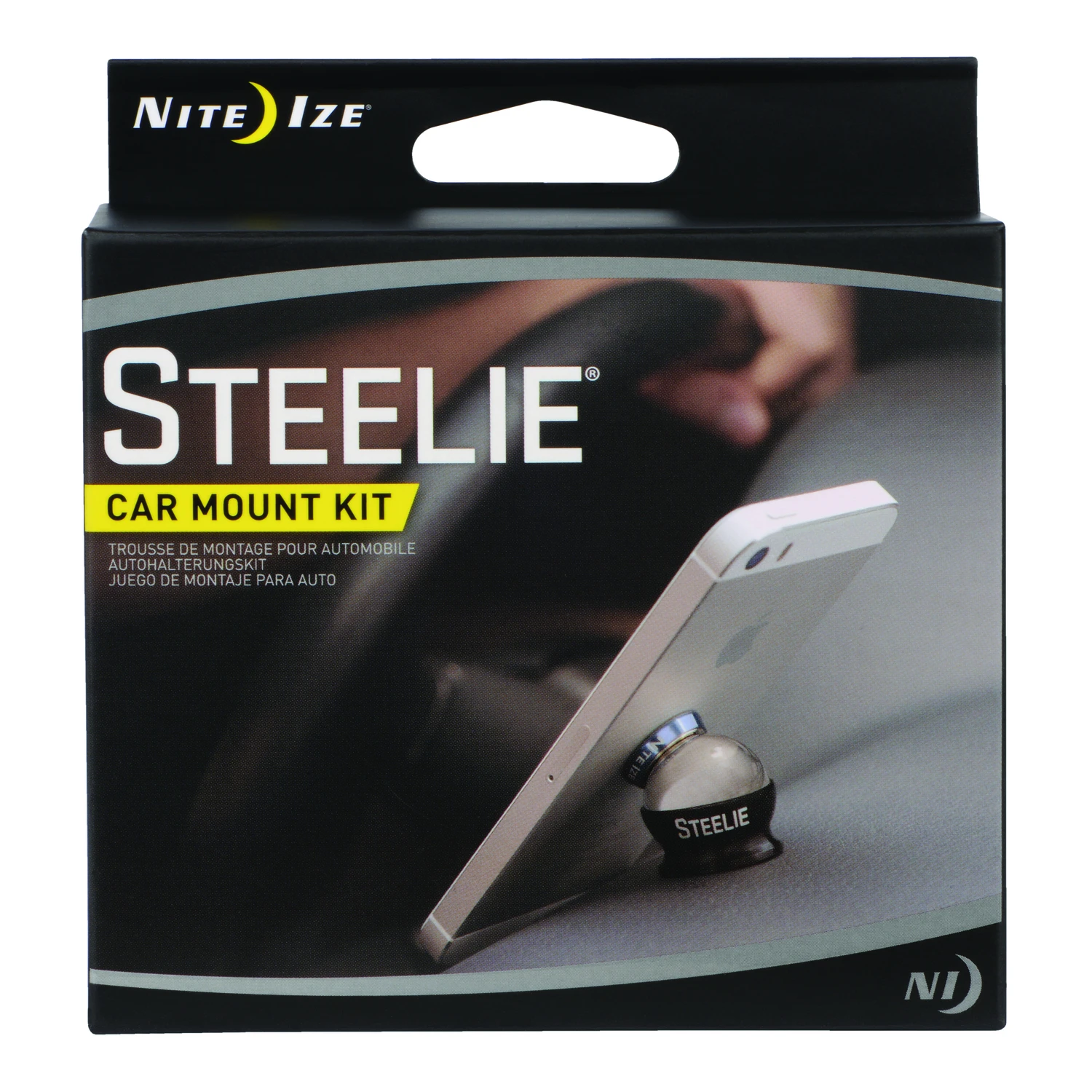 Steelie Black/silver Cell Phone Car Mount Kit For All Mobile Devices