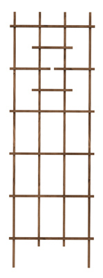 48 In. Brown Wooden Ladder Trellis For Climbing Plants And Vines