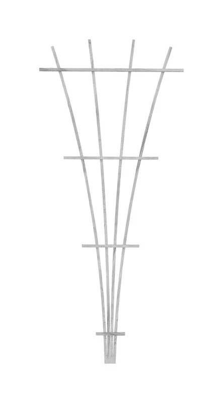 72 Inch White Wood Fan Trellis For Climbing Plants And Vines