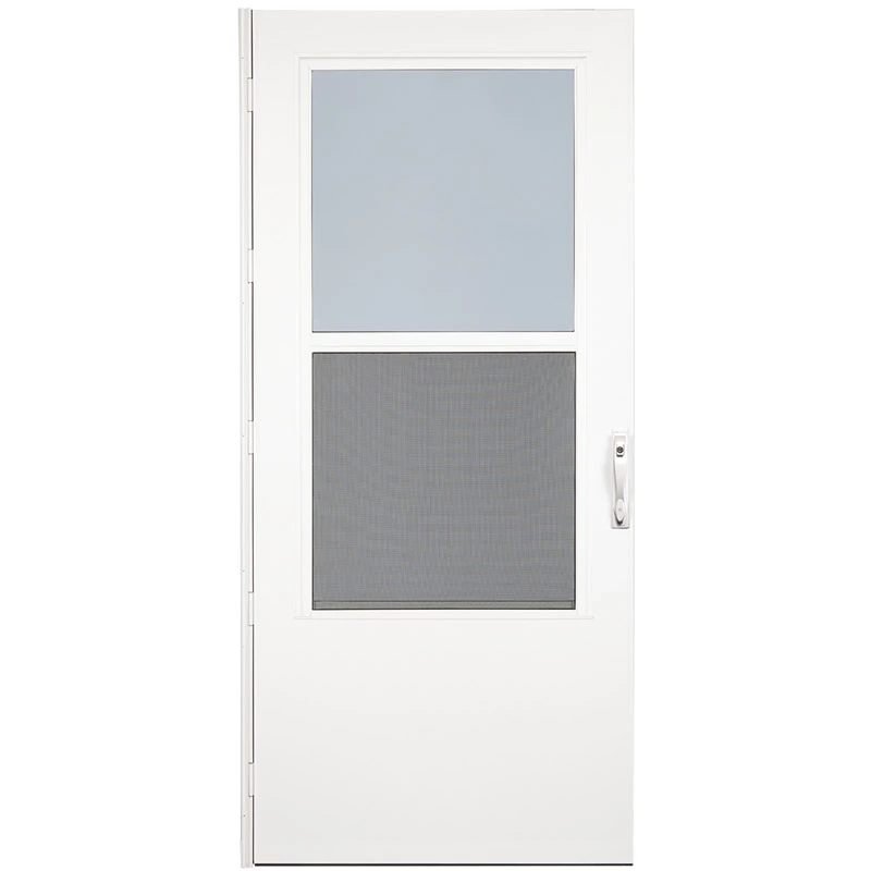 Life-core Duratech 36 In. W X 80 In. H White Self-storing Storm Door