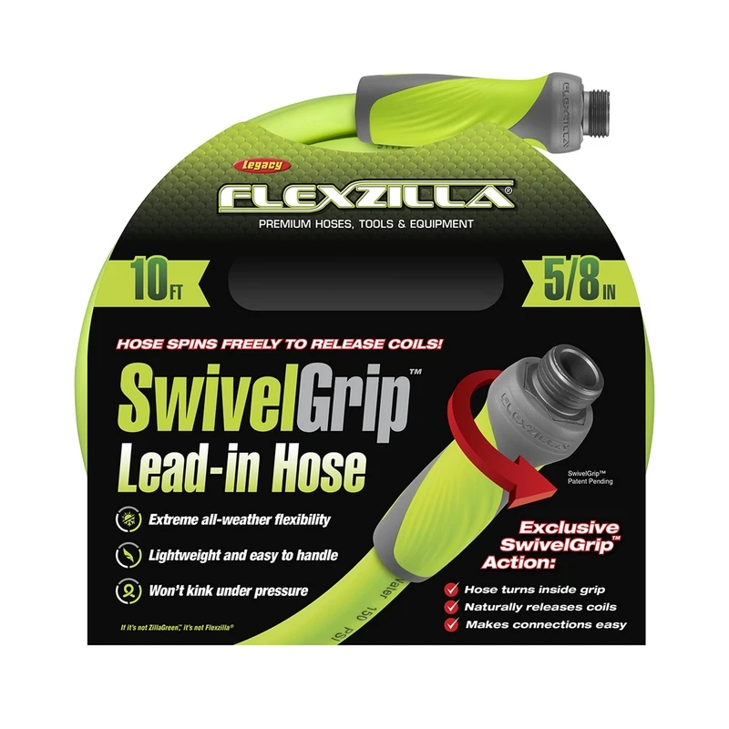 Swivelgrip 5/8 In. Dia. X 10 Ft. L. Drinking Water Safe Hose