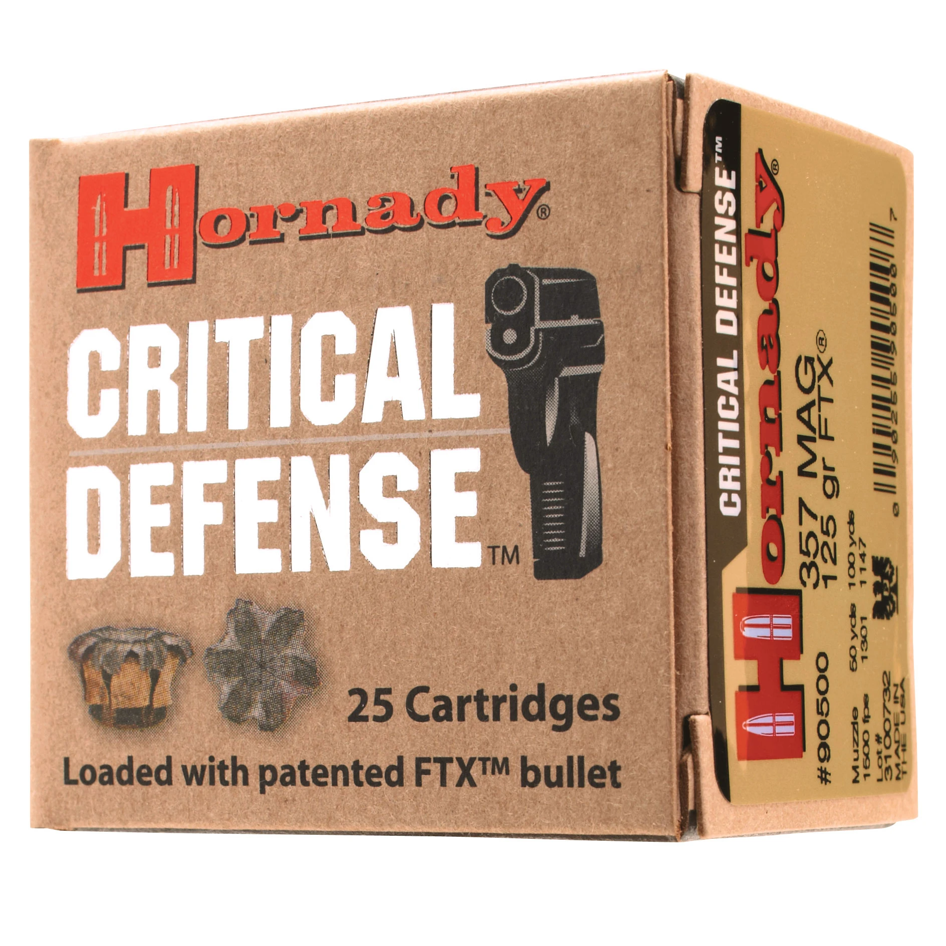 Critical Defense 9mm Luger 115 Grain Ftx Centerfire Ammunition - 25 Rounds
