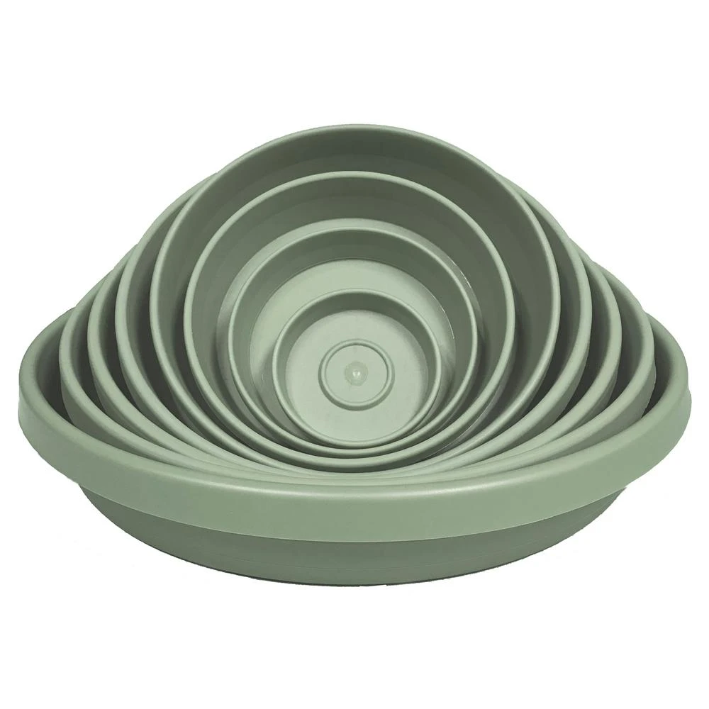Terra Living Green 12 In. Plastic Flower Pot Saucer - Durable & Versatile