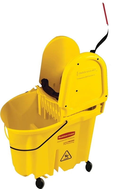 Yellow Mop Bucket and Wringer Combo with 26 Quart and 35 Quart Capacity