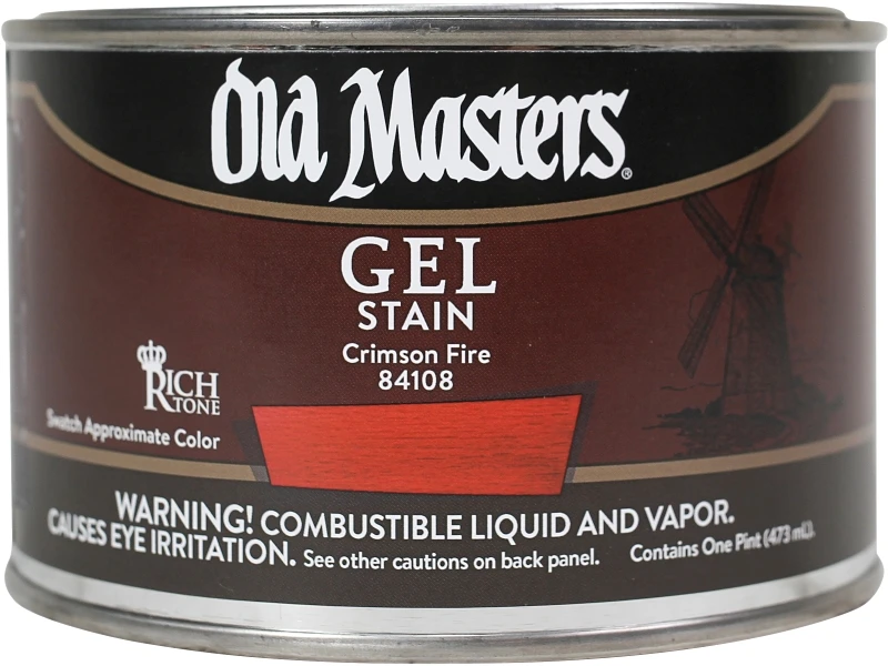 Crimson Fire Oil-based Gel Stain 1 Pint - Semi-transparent Finish