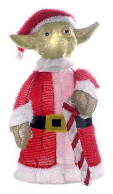 Star Wars Lighted Yoda Christmas Lawn Decoration, 28-In.